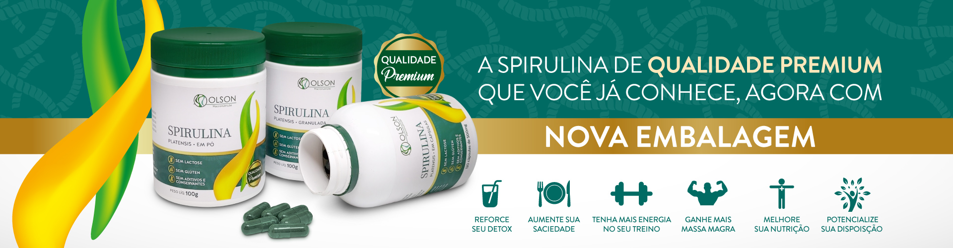 Banner Nova Embalagem Spirulina 